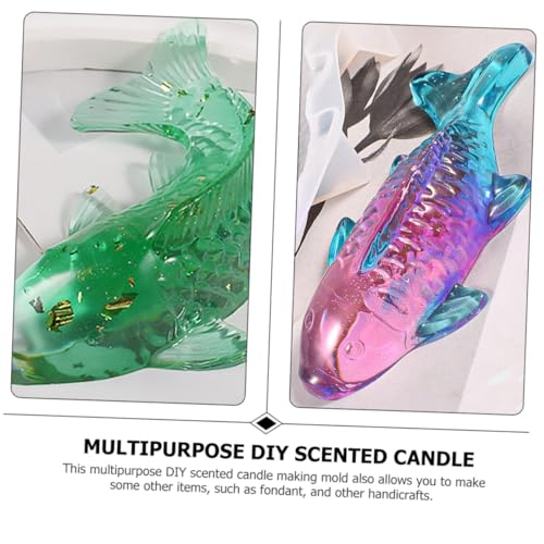 FIXOSHEE 2 Stück Silikonform Fisch Kerzen Gießform Langlebig Sicher Einfach zu Reinigen für DIY Kerzenherstellung und Kreative Fisch dekoration Wiederverwendbar Praktisches Geschenk für von FIXOSHEE