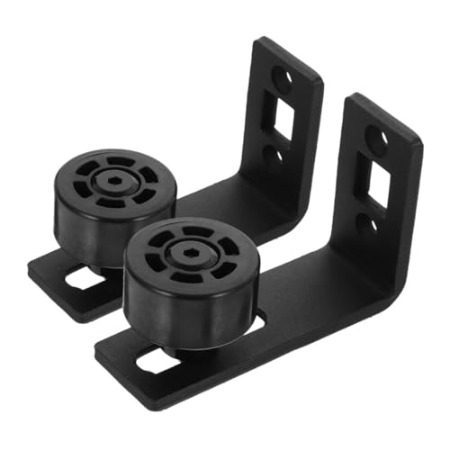 FIXOSHEE 2 Stück Teiliges Bodenführungssystem für Schiebetüren mit Einstellbaren Doppelrollen Stabile Führung für Scheunentüren Einfache Montage Langlebige Metallkonstruktion Geeignet für von FIXOSHEE