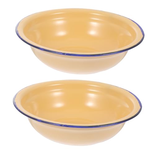 FIXOSHEE 2 Stück Teiliges Dickwandige Emaille Suppenschüsseln Praktische Vintage Suppenschale aus Hochwertiger Emaille Robustes Küchen und Serviergeschirr für Salate und Snacks FIXOSHEE 2 Stück Teiliges Dickwandige Emaille Suppenschüsseln Praktische Vintage Suppenschale aus Hochwertiger Emaille Robustes Küchen und Serviergeschirr für Salate und Snacks von FIXOSHEE