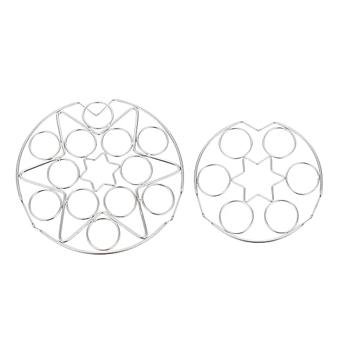 FIXOSHEE 2 Stück Teiliges Edelstahl Dampfeiergestell Löchern Rostfrei Hitzebeständig Glatte Oberfläche Praktisches Küchenzubehör für Schonendes Dampfgaren und Nährstofferhalt FIXOSHEE 2 Stück Teiliges Edelstahl Dampfeiergestell Löchern Rostfrei Hitzebeständig Glatte Oberfläche Praktisches Küchenzubehör für Schonendes Dampfgaren und Nährstofferhalt von FIXOSHEE