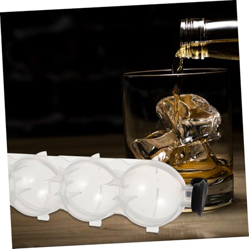 FIXOSHEE 2 Stück Teiliges Eiswürfelformset für Runde Eiskugeln Transparente Silikonform Wiederverwendbar mit Deckel gegen Gefriergeruch Einfache Reinigung für Whiskey Cocktails und von FIXOSHEE