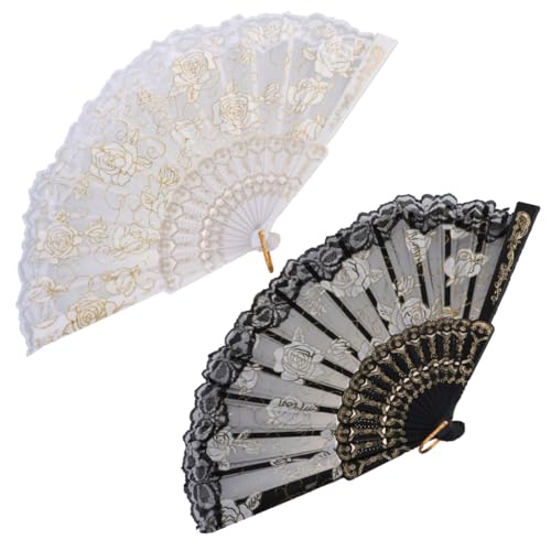 FIXOSHEE 2 Stück Teiliges Faltbare Spitze Fächer Zierlicher Handfächer als Ornament Dekorativer Faltfächer für Damen und Hochzeitsdeko Langlebig und Gestaltet FIXOSHEE 2 Stück Teiliges Faltbare Spitze Fächer Zierlicher Handfächer als Ornament Dekorativer Faltfächer für Damen und Hochzeitsdeko Langlebig und Gestaltet von FIXOSHEE