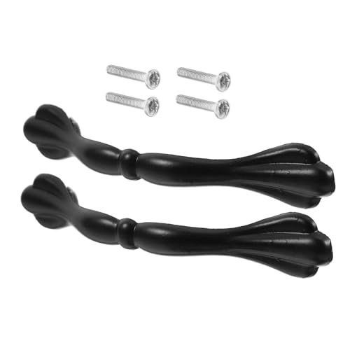 FIXOSHEE 2 Stück Teiliges Schwarzer Möbelgriff Lochabstand Aluminiumlegierung Robuster Schrankgriff für Küchenschränke Kommoden und Stilvolles Design für Moderne Einrichtung von FIXOSHEE