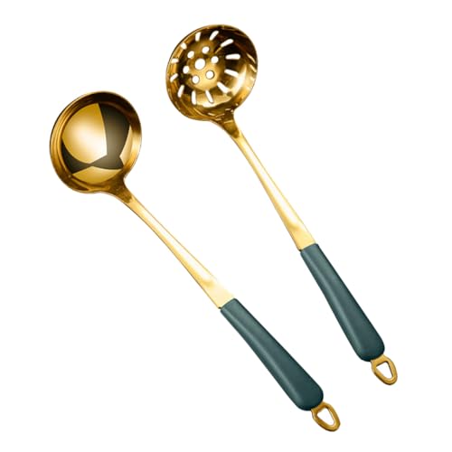 FIXOSHEE 2 Stück Teiliges Servierlöffel Gold mit Silikongriff Hitzebeständig Antihaftbeschichtet für Hot Pot Haushalt Restaurant Bequemes Servieren von Suppe und Lebensmitteln FIXOSHEE 2 Stück Teiliges Servierlöffel Gold mit Silikongriff Hitzebeständig Antihaftbeschichtet für Hot Pot Haushalt Restaurant Bequemes Servieren von Suppe und Lebensmitteln von FIXOSHEE