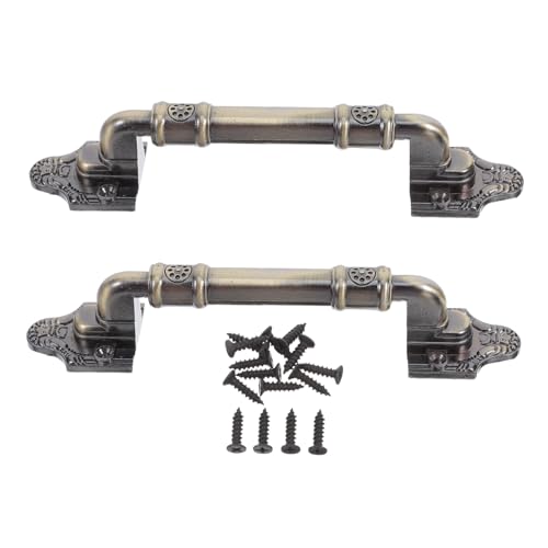 FIXOSHEE 2 Stück Teiliges Türgriff Robustem Legierungsmetall mit Vintage blumenmuster Retro griffe für Scheunentüren und Holzschränke Langlebige Schwere Türgriffe für Schiebetüren und FIXOSHEE 2 Stück Teiliges Türgriff Robustem Legierungsmetall mit Vintage blumenmuster Retro griffe für Scheunentüren und Holzschränke Langlebige Schwere Türgriffe für Schiebetüren und von FIXOSHEE