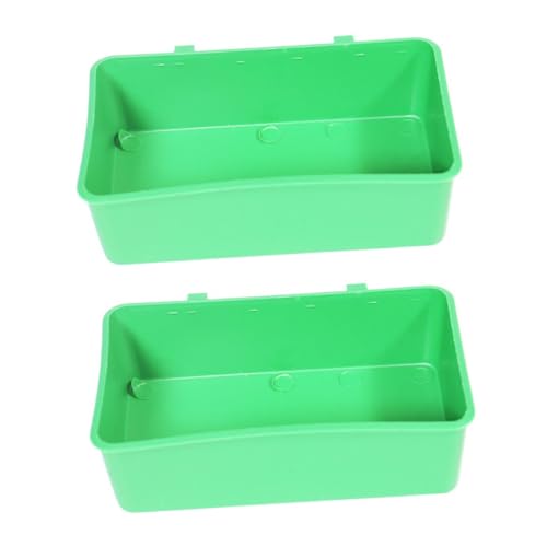 FIXOSHEE 2 Stück Teiliges Vogelbad Grün Langlebige Innen Badewanne aus Robustem Material Rutschfestes Design Stresslindernd für Wellensittiche Papageien Kleine Ziervögel Badezubehör von FIXOSHEE