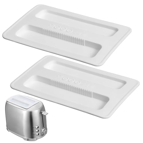 FIXOSHEE 2 Stück Toaster Abdeckhaube Teiliges aus Hitzebeständigem Silikon Staubdichte Toasterhaube mit Glatten Kanten Passend für Scheiben Toaster Einfache Installation und Langlebiger von FIXOSHEE