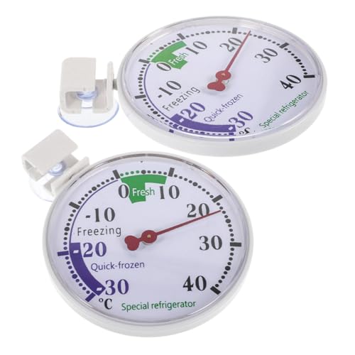 FIXOSHEE 2 Stück Tragbare Thermometer für Kühlschrank und Gefrierschrank Präzise Temperaturmessung Einfach Ablesbar Kompakt und Vielseitig für Zuhause und Gewerbe von FIXOSHEE