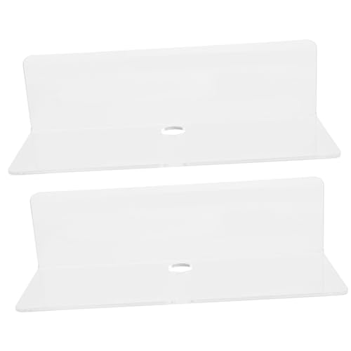 FIXOSHEE 2 Stück Transparente Wandregal Schwebendes Bohrfreies Eckregal Vielseitiges Wandaufbewahrungsregal für Bad Schlafzimmer Wohnzimmer Langlebiges Stabiles Design von FIXOSHEE