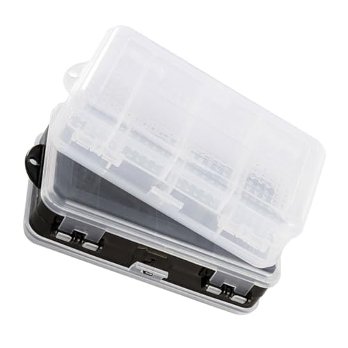 FIXOSHEE 2 Stück Transparente und Schwarze Schmuck Organizer Box mit Fächern Stapelbare Kunststoff Aufbewahrungsbox für Ohrringe Ringe Perlen Langlebig und Praktisch für Schreibtisch und FIXOSHEE 2 Stück Transparente und Schwarze Schmuck Organizer Box mit Fächern Stapelbare Kunststoff Aufbewahrungsbox für Ohrringe Ringe Perlen Langlebig und Praktisch für Schreibtisch und von FIXOSHEE