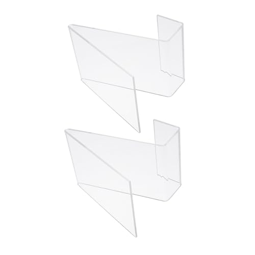 FIXOSHEE 2 Stück Transparenter Acryl Buchhalter Vertikaler Displayständer Langlebig Praktisch für Bücher Tablet Handy Regalhalter Geschenkidee für Zuhause Büro von FIXOSHEE