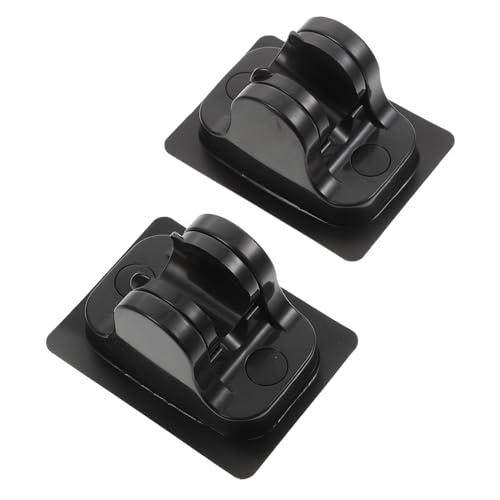 FIXOSHEE 2 Stück Verstellbare Duschkopfhalterung Schwarz Abs Wandmontage Ohne Bohren Für Standard Duschköpfe Mit Präziser Winkelpositionierung Und Stabilem Halt Badezimmer Dusche von FIXOSHEE