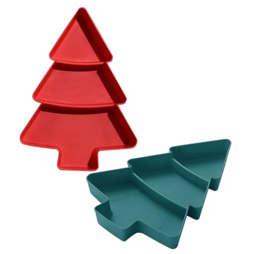 FIXOSHEE 2 Stück Weihnachtliche Snackplatte Geteiltes Tablett für Trockenfrüchte Nüsse Süßigkeiten Robuste Servierplatte in Grün Rot Praktische Snackschale für Küche Party Picknick FIXOSHEE 2 Stück Weihnachtliche Snackplatte Geteiltes Tablett für Trockenfrüchte Nüsse Süßigkeiten Robuste Servierplatte in Grün Rot Praktische Snackschale für Küche Party Picknick von FIXOSHEE