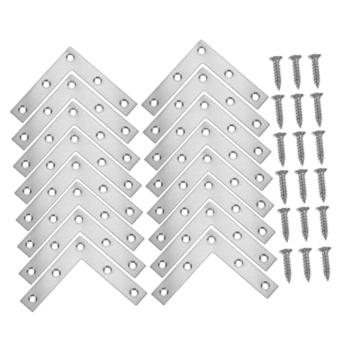 FIXOSHEE 20 Stück Förmige Winkelbeschläge Teiliges Robuste Möbelverbindungen und Kohlenstoffstahl für Tischkonstruktionen und Möbelmontage von FIXOSHEE