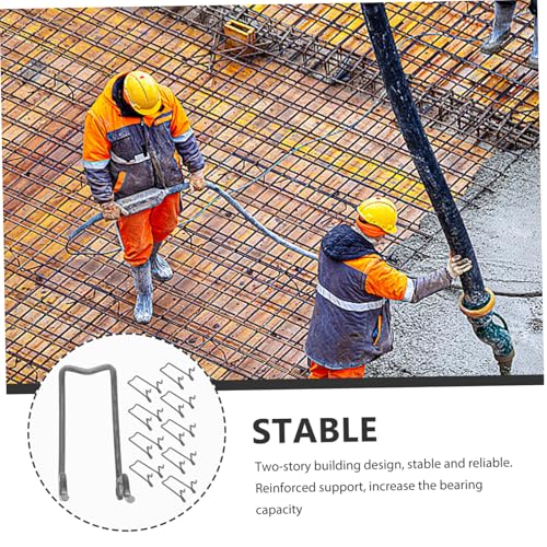 FIXOSHEE 20 Stück Rebar Chairs Doppelstöckig Bewehrungsstütze Robuster Rebar Spacer Bau Stuhl für Baustellen Unterstützung Unebenen Flächen von FIXOSHEE