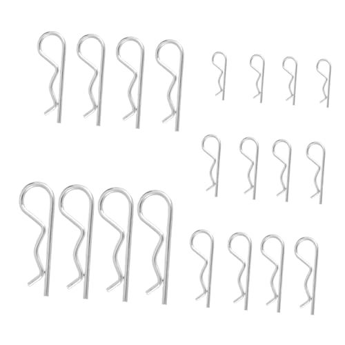 FIXOSHEE 20 Stück Teiliges Federstecker R clip Sortiment aus Kohlenstoffstahl Rostbeständig Vielseitig für Mechanische Industrie Automobil Rasenmäher Werkstatt und Anhängerkupplung von FIXOSHEE