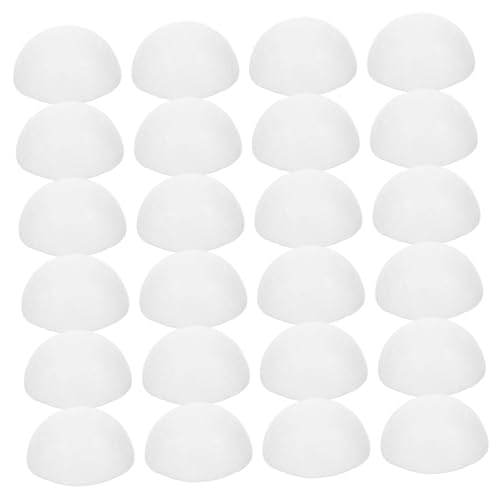 FIXOSHEE 200 STK. Weiße Styropor Halbkugeln Halbrunde Schaumstoffkugeln für DIY Bastelmaterial Blumenarrangements Weihnachtsdeko Bemalbar Robust Vielseitig Verwendbar von FIXOSHEE