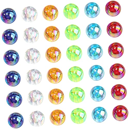 FIXOSHEE 200Stücke Bunte Acrylperlen Transparent für DIY Schmuckherstellung Kunsthandwerk Leicht und Strapazierfähig für Armbänder und von FIXOSHEE