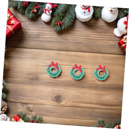 FIXOSHEE 24 Stück Teiliges Mini mit Schleife Künstliche Sisal-Dekoration für Kamin Tisch und Kleine Räume Klassische Weihnachtsgirlande mit Beeren und Zapfen von FIXOSHEE