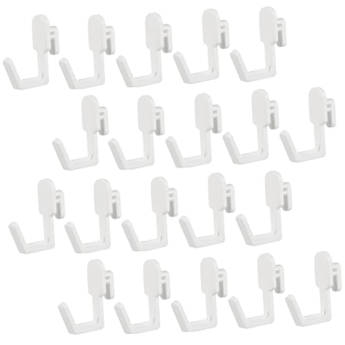 FIXOSHEE 24 Stück Teiliges Pegboard Haken aus Robustem Kunststoff J Förmige Steckhaken für Lochwand Schwerlastfähig Vielseitig für Werkstatt Küche Garage und Bastelraum zur Ordentlichen von FIXOSHEE