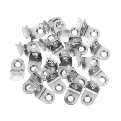 FIXOSHEE 24 Stück Teiliges Regalbodenträger Legierungsmetall mit Starken Saugnäpfen Stabile Halterungen für Glasböden Einfache Montage ohne Werkzeug Geeignet für Küchenschränke und von FIXOSHEE