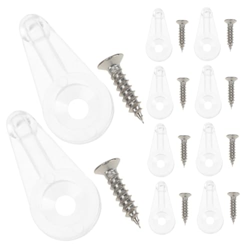 FIXOSHEE 25 Stück Teiliges Glastür Klemmhalter aus Transparentem Kunststoff mit Schrauben Stabile Halterung für Dicke Glasplatten für Schränke Vitrinen und Badezimmer Langlebig und Sicher von FIXOSHEE