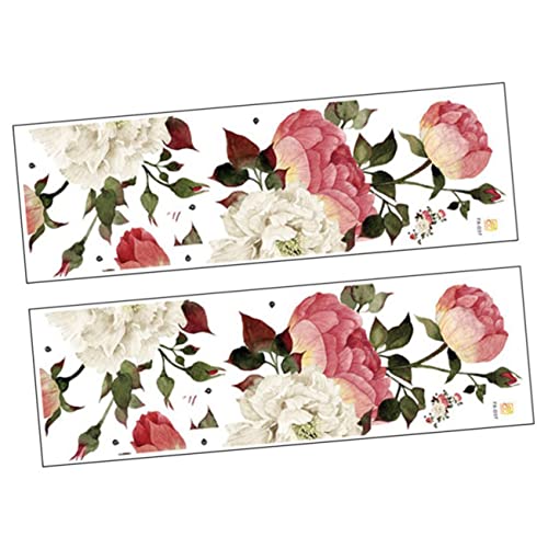 FIXOSHEE 2Blätter Peony Blumenwandaufkleber Selbstklebend Abnehmbar für Wohnzimmer Schlafzimmer und Frisches Blumenmuster für Stilvolle Wanddekoration Leicht FIXOSHEE 2Blätter Peony Blumenwandaufkleber Selbstklebend Abnehmbar für Wohnzimmer Schlafzimmer und Frisches Blumenmuster für Stilvolle Wanddekoration Leicht von FIXOSHEE