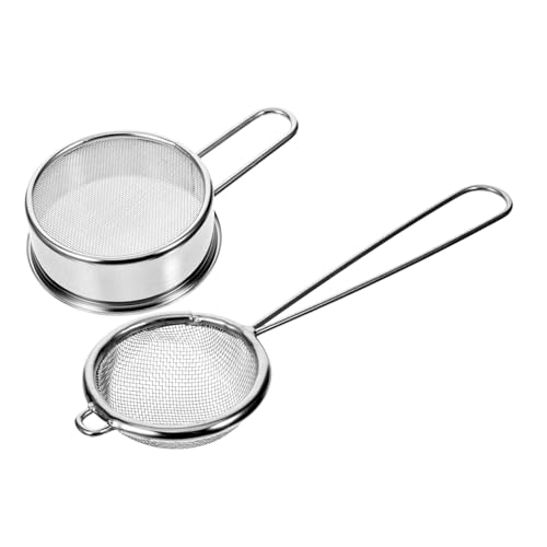 FIXOSHEE 2Stücke Teiliges Maschensieb Handliches Mehlsieb für Gewürze und Backsieb Robustes Küchensieb mit Komfortablem Griff Langlebig und Leicht FIXOSHEE 2Stücke Teiliges Maschensieb Handliches Mehlsieb für Gewürze und Backsieb Robustes Küchensieb mit Komfortablem Griff Langlebig und Leicht von FIXOSHEE