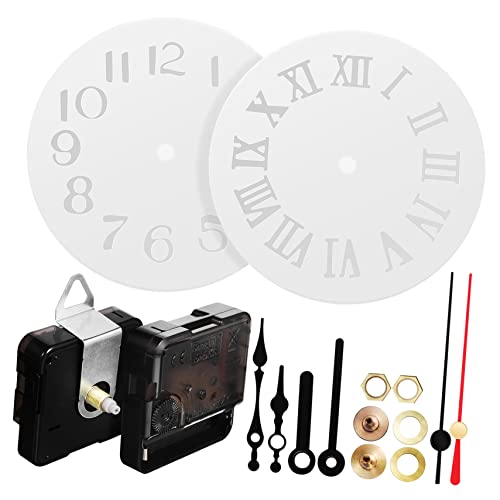 FIXOSHEE 2sätze Silikonform Für Uhren DIY Uhrwerk Mechanismus-kit Mit Uhrzeigern Und Ersatzteilen Für Kreative Wanduhren Batteriebetrieben Einfach Zu Entformen von FIXOSHEE