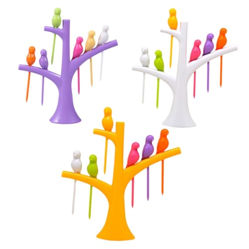 FIXOSHEE 3 Sätze Vogel Obstspieße aus Leichtem Geruchslosem Material Kreative Cocktail und Snackpicker für Party Nachmittagstee und Fingerfood Niedliche Dessertgabeln in Gelb Weiß und FIXOSHEE 3 Sätze Vogel Obstspieße aus Leichtem Geruchslosem Material Kreative Cocktail und Snackpicker für Party Nachmittagstee und Fingerfood Niedliche Dessertgabeln in Gelb Weiß und von FIXOSHEE