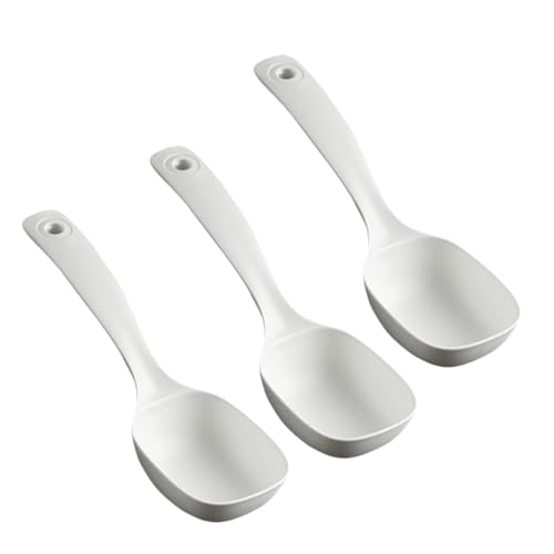 FIXOSHEE 3 Stück Große Suppenkellen aus Robustem PP Ergonomisch Geformt Langlebig und Rutschfest zum Servieren von Brei und Suppe in Haushalt Restaurant und Kantine von FIXOSHEE