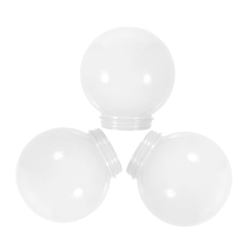 FIXOSHEE 3 Stück Teiliges Acryl Lampenschirm Kugelförmig Øcm Ersatz Lampenschirm für Außenwandlampen Deckenleuchten Wohnzimmer Küche Bar Geeignet von FIXOSHEE