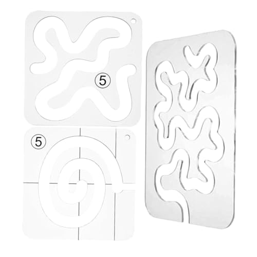 FIXOSHEE 3 Stück Teiliges Acryl Quiltlineal Transparent Patchwork Lineal für Präzises Nähen Diy Quilting Werkzeuge mit Rutschfestem Design Geeignet für Quilts Tischdecken Kissen von FIXOSHEE