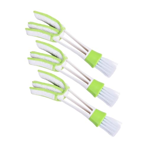 FIXOSHEE 3 Stück Teiliges Auto Innenraum Doppelseitig mit Nylon Mikrofaserköpfen für Lüftungsschlitze Spalten und Staubentfernung Wiederverwendbar und Langlebig von FIXOSHEE