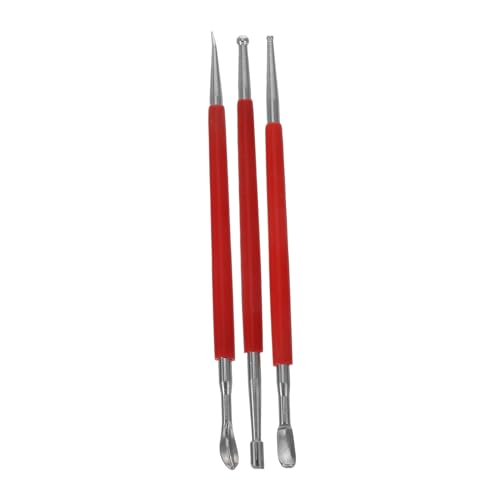 FIXOSHEE 3 Stück Teiliges Lederbearbeitungswerkzeug Präziser Modellier und Präge Stylus für Töpferei und Polymer Clay zum Schnitzen und Formen von Lederkunstwerken von FIXOSHEE