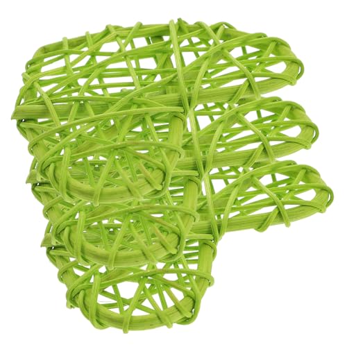 FIXOSHEE 3 Stück Teiliges Papageien Kauspielzeug aus Natürlichem Rattan in Bunten Herzformen Fördert Schnabelpflege und Beschäftigung für Sittiche und Käfigvögel Geeignet Zufällige Farbe von FIXOSHEE