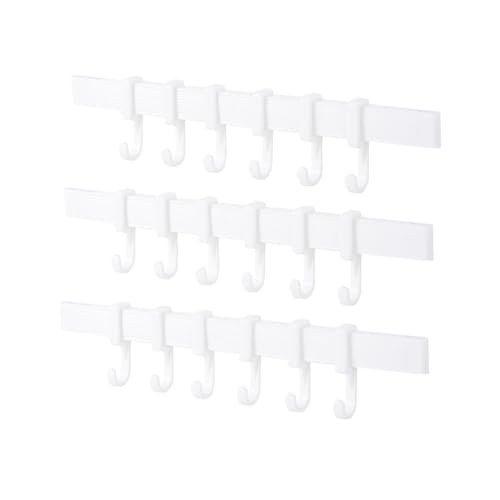 FIXOSHEE 3 Stück Teiliges Selbstklebendes Handtuchhalter mit Haken Plastikbeschichteter Bohrfreier Wandhalter für Bad Küche Schlafzimmer Platzsparend und Einfach zu Montieren von FIXOSHEE