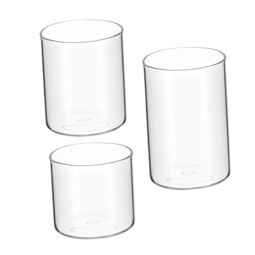 FIXOSHEE 3 Stück Teiliges Transparentes Glas kerzenhalter Feine DIY Duftkerzenbecher Vielseitig für Tischdeko Wohnzimmer Badezimmer Hochwertiges Glattes Material für Teelichter und FIXOSHEE 3 Stück Teiliges Transparentes Glas kerzenhalter Feine DIY Duftkerzenbecher Vielseitig für Tischdeko Wohnzimmer Badezimmer Hochwertiges Glattes Material für Teelichter und von FIXOSHEE