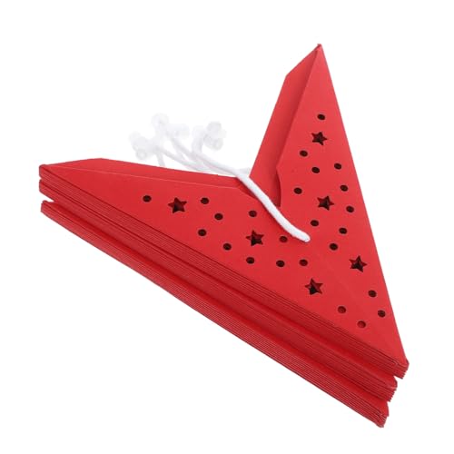 FIXOSHEE 3 Stück Weihnachts Papier Sternlaternen Lampenschirme Rot Neun Spitzen Dekorative Laternenabdeckungen für Fenster Party Hochzeit Shower und Festtagsbeleuchtung von FIXOSHEE