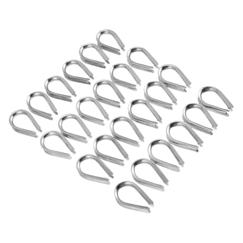 FIXOSHEE 30Stücke Kauschen Drahtseil Kauschen für Sichere Verbindung Triangular Rings für Drahtseilrigging und Aufhängungen von FIXOSHEE