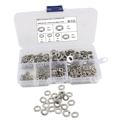 FIXOSHEE 350 Stück Teiliges Edelstahl Federscheiben Rostfrei Lock Verschluss Vielseitiges Unterlegscheiben Sortiment in Praktischer Aufbewahrungsbox Langlebig und Verformungsbeständig für FIXOSHEE 350 Stück Teiliges Edelstahl Federscheiben Rostfrei Lock Verschluss Vielseitiges Unterlegscheiben Sortiment in Praktischer Aufbewahrungsbox Langlebig und Verformungsbeständig für von FIXOSHEE