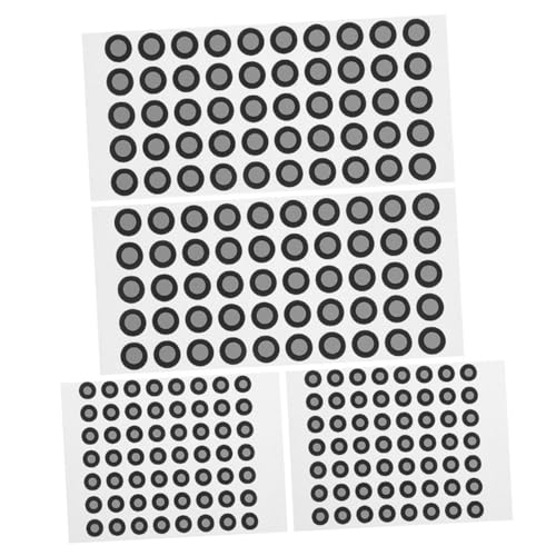 FIXOSHEE 4 Blätter Scanner Marker mit Schwarzen Diffusen Reflektionsaufklebern Präzise Wiederverwendbare Trackingpunkte für Handheld Scanner Kompatibel mit Shining für Optische Messung und von FIXOSHEE