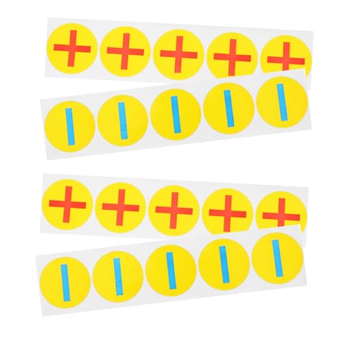 FIXOSHEE 4 Blätter Wasserdichte PVC Selbstklebende Batterie Polarisationsaufkleber Teiliges mit Klarem Plus und Minuszeichen Langlebig Wetterfest zur Eindeutigen Kennzeichnung von von FIXOSHEE