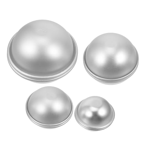 FIXOSHEE 4 Paare Halbkugel Backform Aluminium DIY Form Badekugeln Gießform Halbkreis Kuchenform Teiliges für Seifen und Badesalzball Herstellung Zuhause und Profi FIXOSHEE 4 Paare Halbkugel Backform Aluminium DIY Form Badekugeln Gießform Halbkreis Kuchenform Teiliges für Seifen und Badesalzball Herstellung Zuhause und Profi von FIXOSHEE