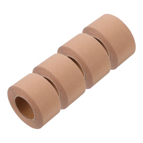 FIXOSHEE 4 Rollen Wasseraktiviertes Verpackungsband Wasserkraftpapier Selbstklebend Stark Haftend Verpackungsklebeband Für Kartonversiegelung Umzugspaket von FIXOSHEE