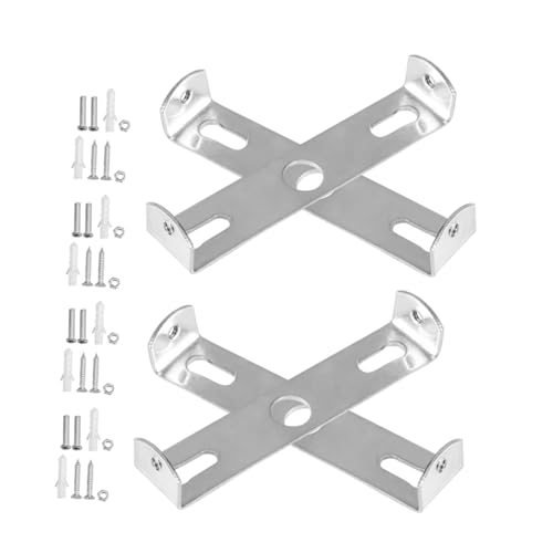 FIXOSHEE 4 Sätze Deckenleuchten Halterung Metall Aufhängung mit Schraubensatz Pendelleuchten Montageplatte für Deckenventilatoren und Wandleuchten Silber von FIXOSHEE