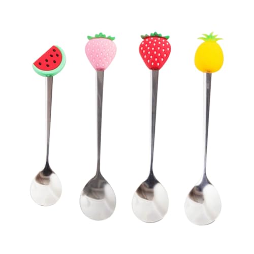 FIXOSHEE 4 Stück Bunte Edelstahl Obst Kaffeelöffel Stabile Rührlöffel für Honig Eiscreme und Desserts Farbige Mixlöffel für Kaffee Tee und Cocktails Vielseitig Einsetzbar für Zuhause FIXOSHEE 4 Stück Bunte Edelstahl Obst Kaffeelöffel Stabile Rührlöffel für Honig Eiscreme und Desserts Farbige Mixlöffel für Kaffee Tee und Cocktails Vielseitig Einsetzbar für Zuhause von FIXOSHEE