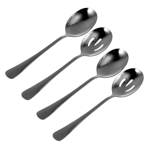 FIXOSHEE 4 Stück Edelstahl Teiliges Servierbesteck mit Löffel und Schöpflöffel Ergonomisch Geformt Poliert für Einfache Reinigung für Gemeinsames Speisen und Westliche Speisenservierung FIXOSHEE 4 Stück Edelstahl Teiliges Servierbesteck mit Löffel und Schöpflöffel Ergonomisch Geformt Poliert für Einfache Reinigung für Gemeinsames Speisen und Westliche Speisenservierung von FIXOSHEE