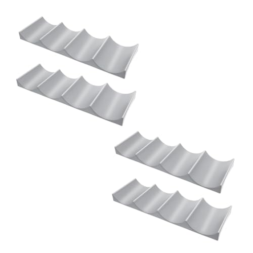 FIXOSHEE 4 Stück Europäischer Weinhalter aus Langlebigem Material Platzsparende Flaschenablage für Tisch Küche Schrank Geeignet für Weinflaschen Stilvolles Design in Dunkelgrau von FIXOSHEE