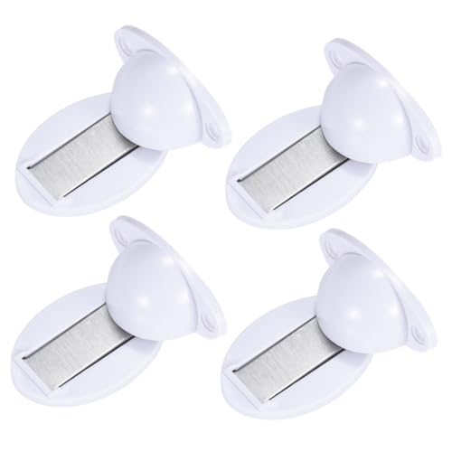 FIXOSHEE 4 Stück Magnetischer Türstopper Weiß Dual use Bodenmontage mit Schrauben Bohren Starker Magnet Geräuschloser Abs Türhalter für Zuhause Schlafzimmer Bad und Büro von FIXOSHEE